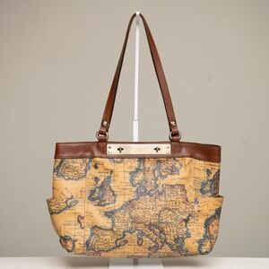 Patricia Nash Map Print Purse NWT Academia Wanderlust Old World Boho Cartography